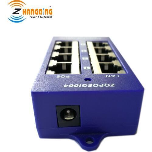 Security Gigabit PoE Injector Add PoE Function To Any Switch PoE Panel 1000Mbps From 802.3af/at Standard