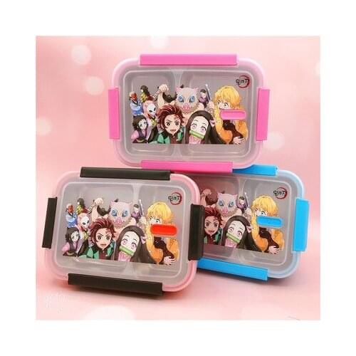 LISM Kimetsu no Yaiba 88414 Anime Portable Lunch Bags Cartoon Picnic Box Food Handbag Storage Girls Gifts