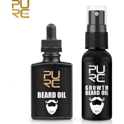 PURC Growth Beard Oil Grow Beard thicken & more full Beard Oil and Nourishing Beard Remove Itch Anti-Dandruff Beard Oil