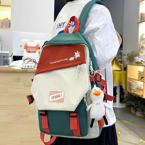 Fashion Women Backpack Kawaii Leisure Nylon Bookbag Femal Laptop Mochila Teenager Girl School Backpack Bags Travel Bag Rucksack