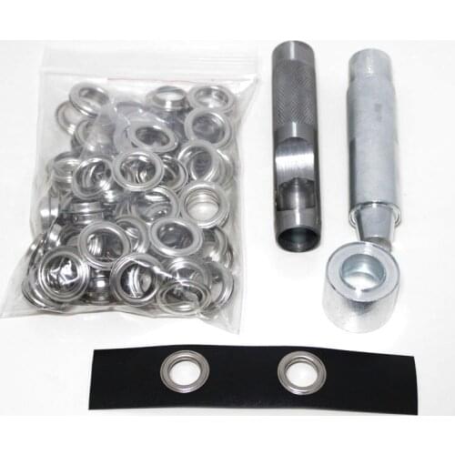 4mm-20mm 100 set silver eyelet and Eyelet Punch Die Tool Set Metal button for Leathercraft Clothing Shoes Belt Bag Grommet