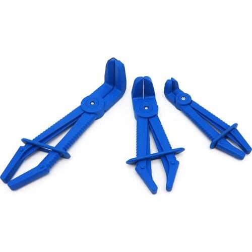 3 Piece Set Locking Hose Clamping Pliers, 90 Degree Ends,Suitable For Brakes, Heaters, Fuel, Radiators