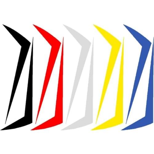 2Pcs Car Front Cover Sticker Styling Spear Stripe Sporty Auto Car Vehicle Hood Reflective Decals Sticker Decor