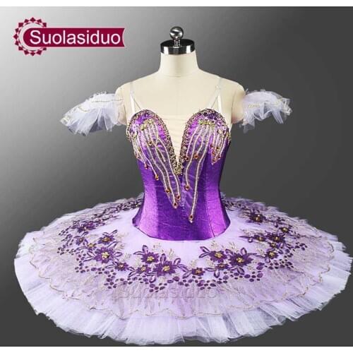 New Arrival Adult Purple Professional Tutu Classical Ballet Tutu Girls Stage Ballerina Costume Dancewear SD0049