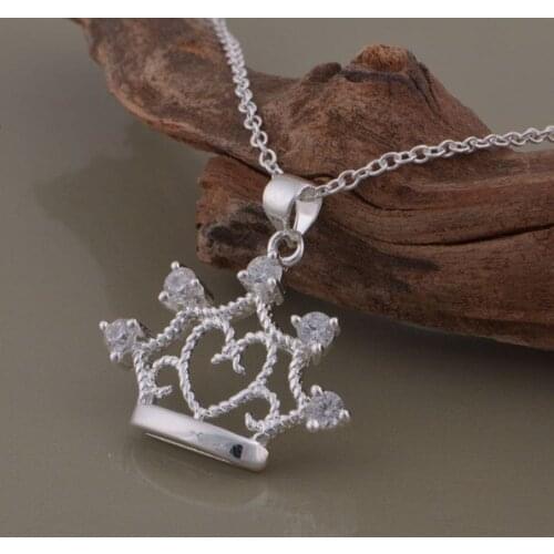 Wholesale High quality silver plated Fashion jewelry chains necklace pendant WN-1271