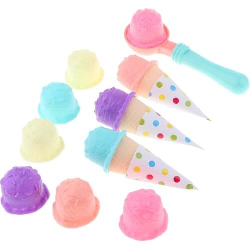 Plastic Simulation Desserts Ice Cream Cake Kitchen Food Play Kids Toy Sets