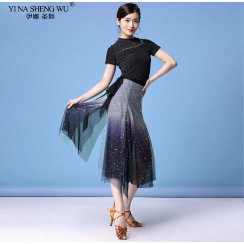 Women Ballroom Belly Dance 3pieces Tops Underpants Latin Dance Dress Tango Dance Wear Hip Scarf Professional Dancewear Dress