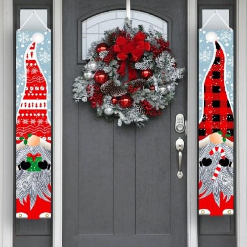 Christmas Decorations Banner Merry Christmas Porch Sign Xmas Hanging for Home door Banner Ornaments New Year Navidad