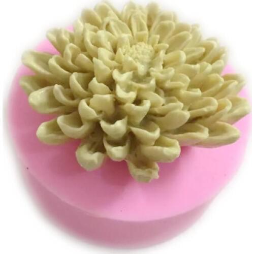 3D Chrysanthemums Flower Soap Silicone Molds Candle Clay Mold Fondant Cake Decorating Tools Chocolate Cake Baking Moulds H548