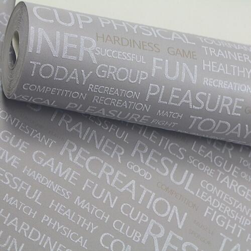 Behang Modern 3D Letters Wallpapers Living Room for Walls 3D Mural Wall Paper Roll Coffee Shop Wallcovering papel de parede