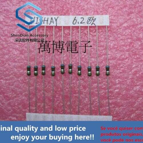 10pcs only orginal new can resistance 1/4W 0.25W 6.2 ohm 6.2R