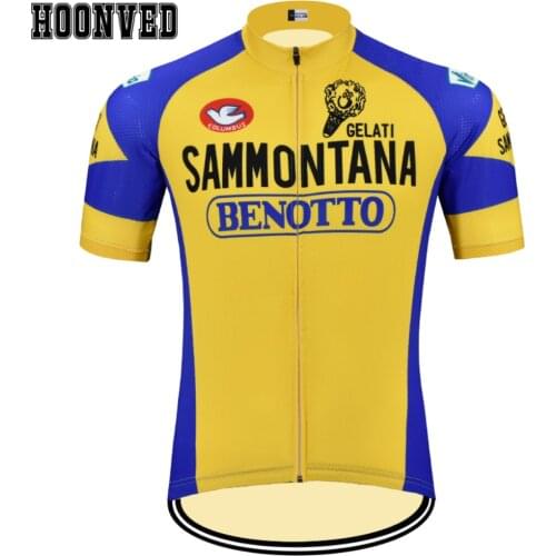 Tour de Spain Go Pro Man SAMMONTANA Retro Cycling Jersey Short Sleeves Clothing Triathlon Riding sweater manga corta de ciclo