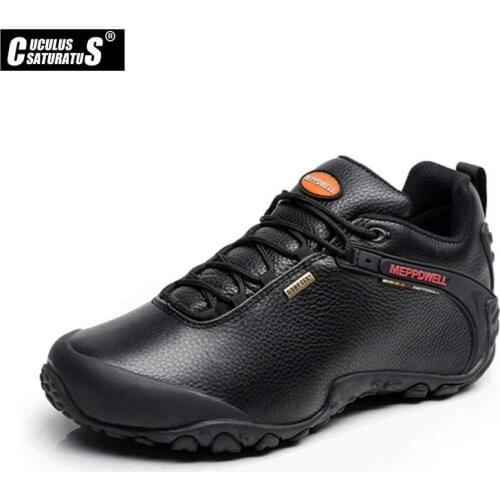 High Quality Unisex Hiking Shoes Autumn Winter genuine leather Outdoor Mens women Sport Trekking Mountain Athletic Shoes 224-5