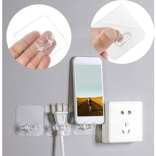 High Quality Wall Storage Hook Convenient Power Plug Wall Tool Adhesive Holder Storage Hanger Socket Hook F4U3