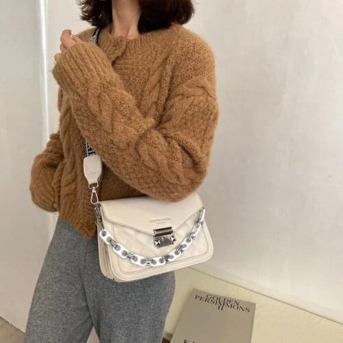 Fashion Trend Crossbody Bags for Women Solid Flap Shoulder Bag Designer Handbags and Purses Small Women Messenger Bags