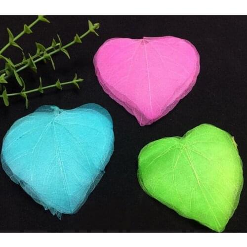 100pcs 4-7cm Dried Natural Peepul Bo-tree Large-Tree Leaf Leaves Skeleton For Wedding Party Home Mural Bookmark Jewelry Craft