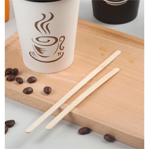 5000 Pcs 14cm 19cm Disposable Natural Wood Coffee Stirrers 5.5" 7.5" Wooden Drinking Drink Stir Cupcake Sticks Cafe Coffee Shop