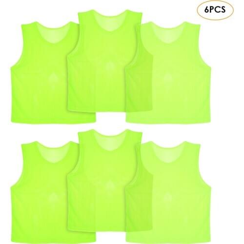 6 PCS Adult Children Kid Quick Drying Basketball Jersey Team Sports Football Vest Soccer Pinnies Jerseys Practice Training Bibs