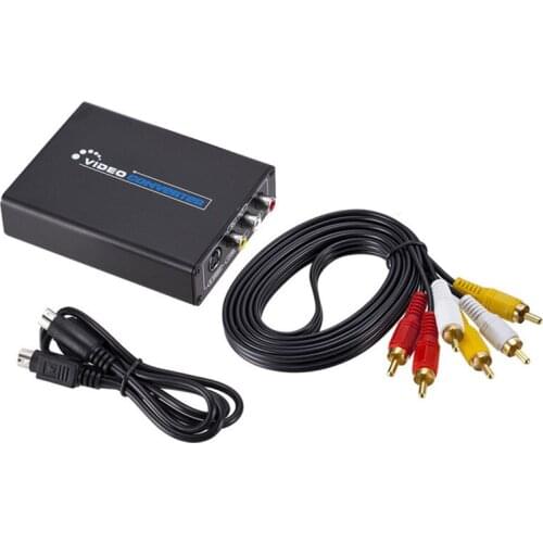 HDMI-compatible 2.0b TO AV SVIDEO Adapter 4K 60hz 576i 480i FHD CVBS Video AUDIO 3 RCA Converter Hdcp2.2 1080p 21660P NTSC PAL