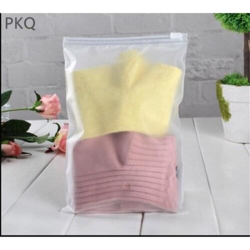 Free shipping small ziplock bags Matte Clear travel storage bag for cosmetic clothes shoes packaging zipper bag 30pcs