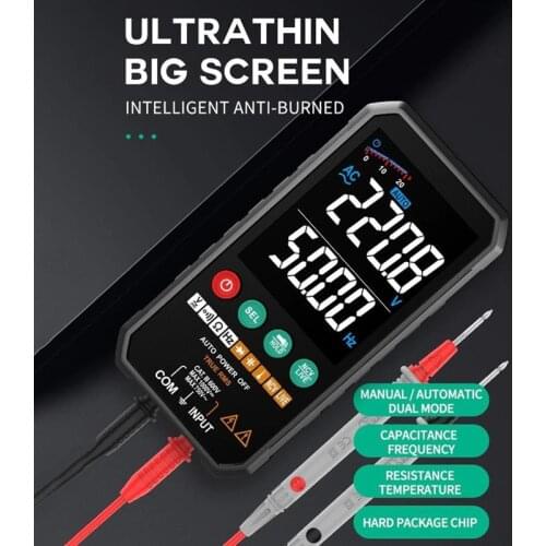 FUYI Digital Multimeter High Precise 6000 Counts LCD Screen Acrylic Screen True RMS Capacitance Ohm AC DC DC Multimetro Tester