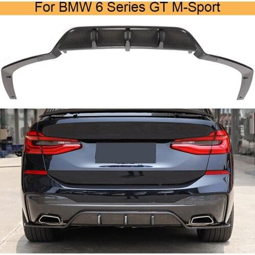Carbon Fiber Rear Bumper Diffuser Lip For BMW 6 Series GT M-Sport 2017 - 2019 Car Rear Bumper Diffuser Lip Spoiler Splitters