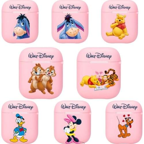 Disney Winnie Bear Mickey Minnie Mouse Silicone Bluetooth Wireless Earphone Case for AirPods Protective Cover Skin Accessories P