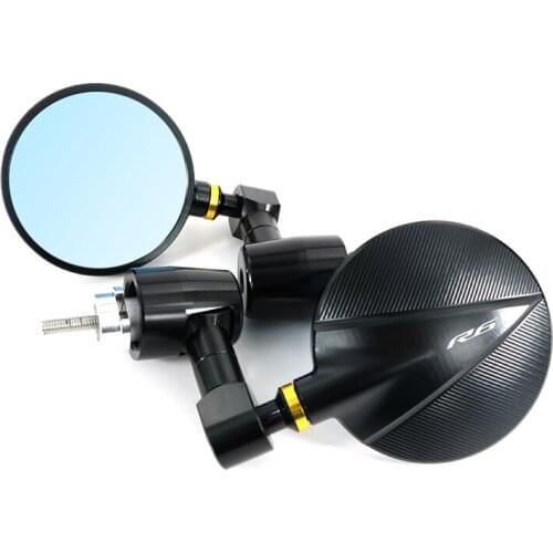 For YAMAHA YZF-R6 1999-2019 Motorcycle Accessories CNC Cafe Racer Handle Bar Rearview Side Mirrors Bar End Mirror