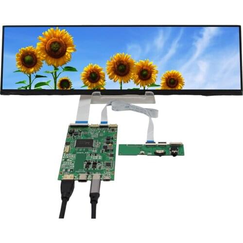 EDP 12.6inch NV126B5M-N41 1920X515 IPS LCD Screen work with HD MI Board for mall /car/ navigation/ shelves booking system