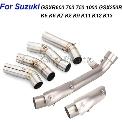 GSXR1000 GSXR750 GSXR650 GSXR700 GSXR800 GSXR250 GSX750 Motorcycle Exhaust Middle Link Pipe tube For Suzuki K5 K6 K7 K8 K9 K11