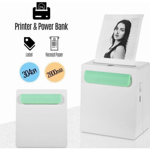 Mini Pocket Wireless BT Printer Portable Mini Camera Clip Design Label Memo Sticker AR Photo Printer for Android iOS Smartphone