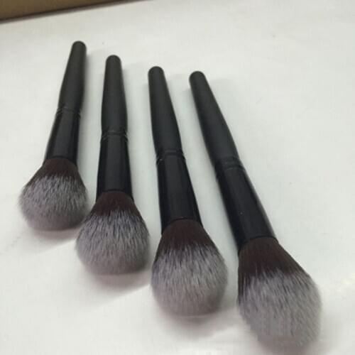 Mayitr 1pc Wooden Handle Black Blush Brush High Quality Professional Powder Foundation Brush Makeup Beauty Tool