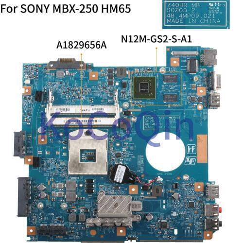 KoCoQin Laptop motherboard For SONY PCG-61911w VPCEG VPCEG18FG MBX-250 Mainboard A1829656A S0203-2 48.4MP09.021 N12M-GS2-S-A1
