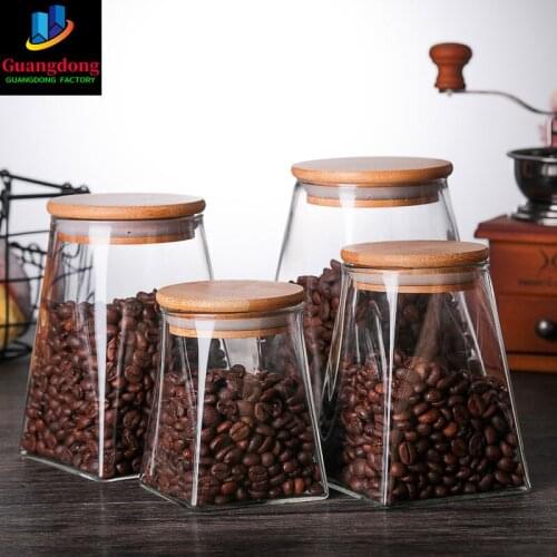350ml/500ml/750ml/950ml Coffee Jar Tea Jar sugar jar glass container candy jar Storage Container Kitchen Container Cover
