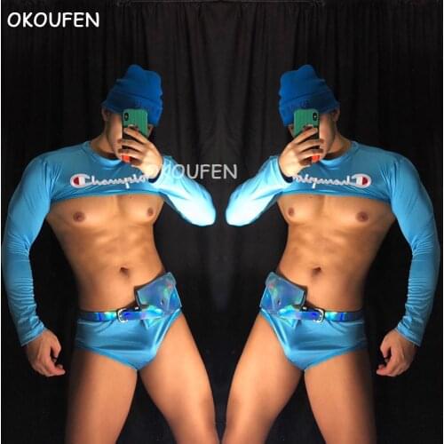 Ice cream Blue Theme Party Costumes nightclub bar ds men and women sexy party dj performance costumes