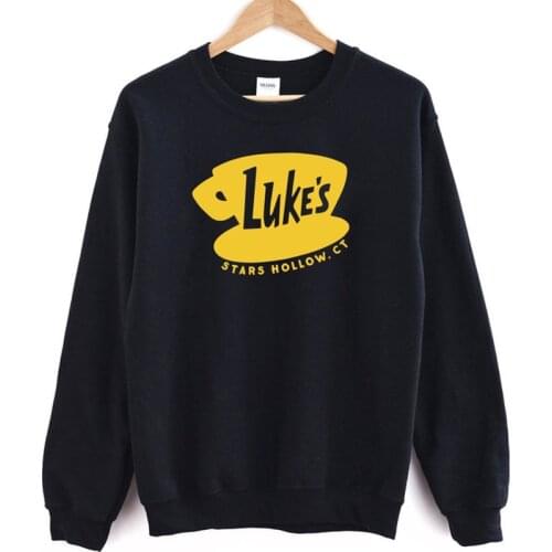 Lukes Gilmore Girls Tv Shows Women Sweatshirts 80s Aesthetic Kawaii Clothes Long Sleeve O Neck Jumpers Oversized Shirt Dropship