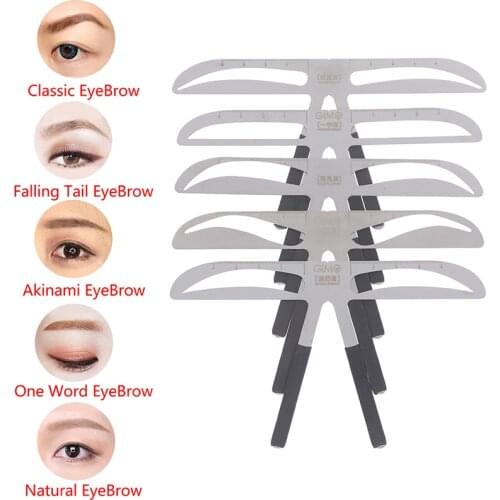 Microblading Eyebrow Tattoo Stencil Rule EyeBrow Tattoo Permanent Makeup Rule Reusable Template Definition Grooming Measure Tool