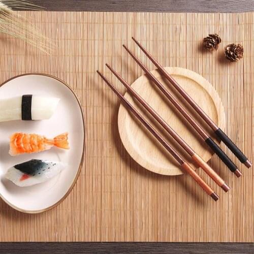 6 Pairs Reuseable Chinese Chopsticks Vintage Kitchen Eco-friendly Wooden Chopsticks Lightweight Washablefor Kitchen/Daily Life