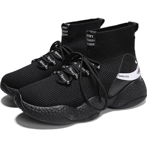 Mens lightweight sports shoes summer mesh breathable mens shoes fashion new casual high-top running shoes mens loafers