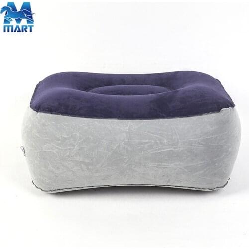 Inflatable cushion high pillow flocking PVC foot pad travel outdoor outdoor massage ottoman car airplane foot pedal
