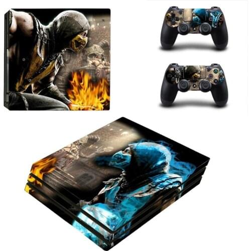 Mortal Kombat PS4 Pro Stickers Play station 4 Skin Sticker Decals For PlayStation 4 PS4 Pro Console & Controller Skins Vinyl