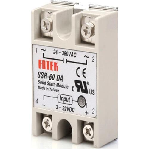 50pcs/lo't SSR-25DA SSR-40DA 50DA SSR-60DA Single-phase Solid State Relay Module input 3-32VDC output 24-380VAC