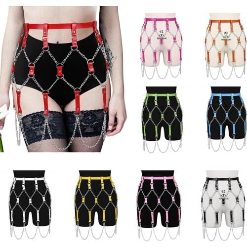 PU Leather Garter Strap Belt Stockings Sexy Harness Gothic Body Sword Belts Womens Lingerie Sex Costumes Bdsm Bondage Suspender