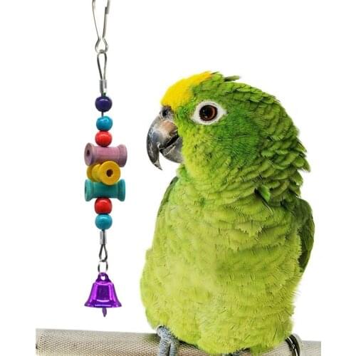 Parrot Chewing Toy Anti-biting Bird Bite Toy Parrot Bell Toy Bird Hanging Toy Parrot Hanging Swing Chain Toy Parakeet Chew Toy
