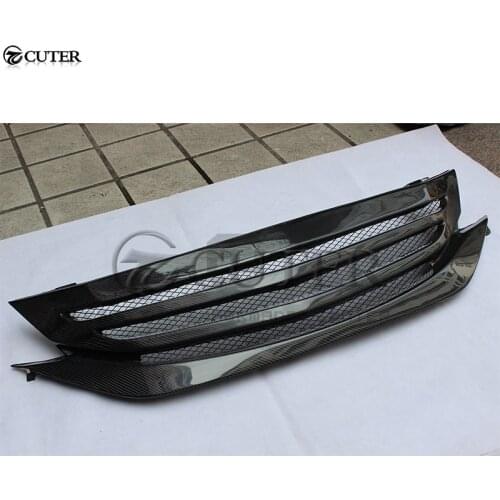 For Honda Accord 9th Carbon Fiber Front bumper Grille car racing grills body kit 13-17