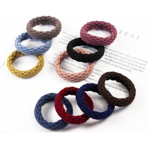 4Pc/lot Bold without seams Rubber Band Hair Ties/Rings/Ropes Gum Springs Ponytail Holders Hair Accessories Elastic Hair Band