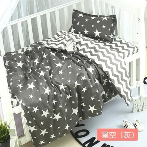 With Filling Fashion Stars bed bedding crib Blanket Bedroom Set Safe Around Baby Unisex ropa de cuna Duvet /Sheet/Pillow