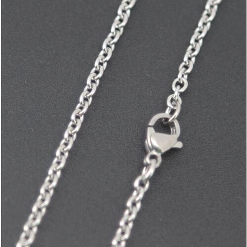 Silver Jewelry Stainless Steel 30" 2.3mm flat cable chain necklace for living glass lockets & oil Diffuser Locket