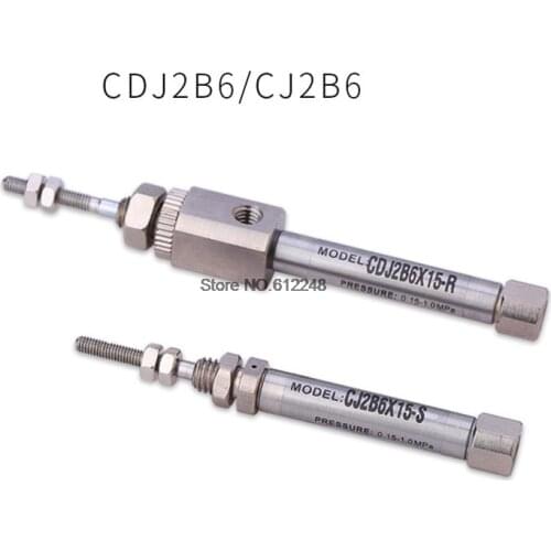 SMC type mini Air Cylinder CDJ2B6 double action Singe Acting Axial Pneumatic Bore 6 mm Stroke 5mm CDJ2B6-5R CDJ2B6-10SR CDJ2B
