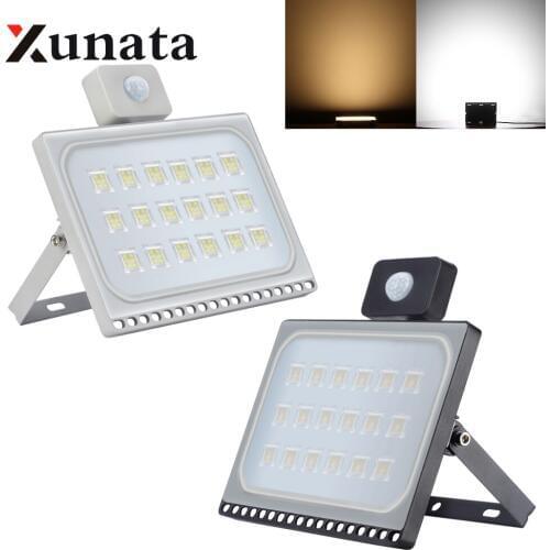 220V LED Flood Light IP65 Waterproof Induction Reflector Project Light Spotlight Landscape Lighting Street Lamp 10W 20W 30W 50W